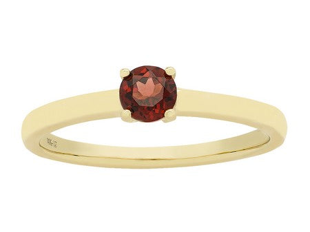 Maharaja Collection Round Garnet Ring in 14K Yellow Gold (0.36ct)
