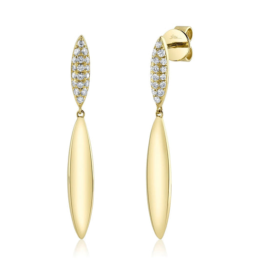 Maharaja Collection Round Diamond Drop Earrings in 14K White Gold (0.29ctw)