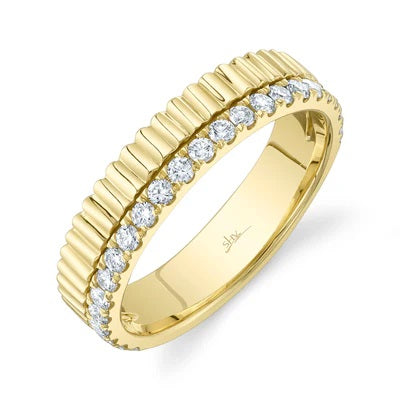 Maharaja Collection Round Diamond Band in 14K White Gold (0.42ct)