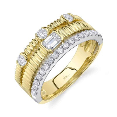 Maharaja Collection Diamond Emerald Ring in 14K White Gold (0.67ct)