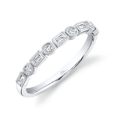 Maharaja Collection 0.14Ct Diamond Band in White Gold