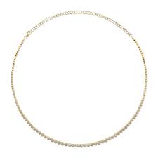 Maharaja Collection Diamond Bezel Tennis Necklace in 14K Yellow Gold (2.00ctw)