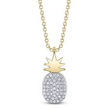 Maharaja Collection Diamond Pineapple Necklace in 14K White Gold (0.11tcw)