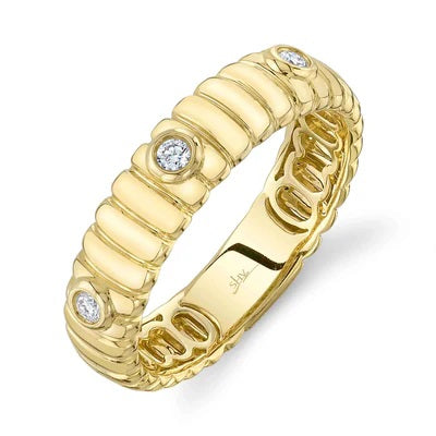 Maharaja Collection Diamond Bezel Band in 14K White Gold (0.08ct)