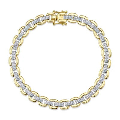 Maharaja Collection Diamond Link Bracelet in 14K Gold (0.59ct)