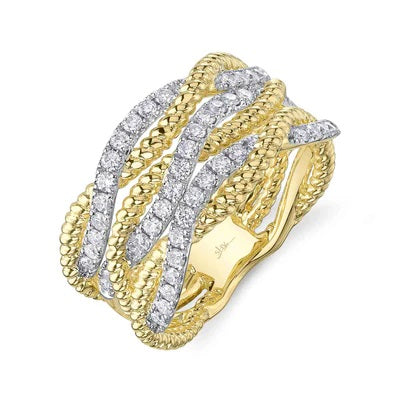 Maharaja Collection Round Diamond Ring in 14K White Gold (0.62ct)