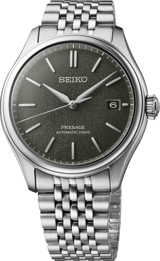 Maharaja Collection 40mm Gray Presage Luxe Classic Series Automatic Watch in Stainless Steel
