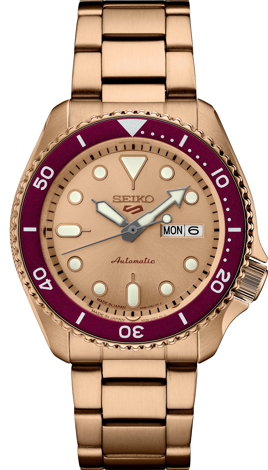 Seiko 5 Sports 42mm Rose Gold Automatic Watch in Rose Gold  display picture 2