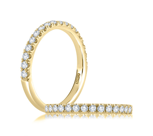 Maharaja Collection Round Diamond Wedding Band in 14K Yellow Gold (0.15ctw)