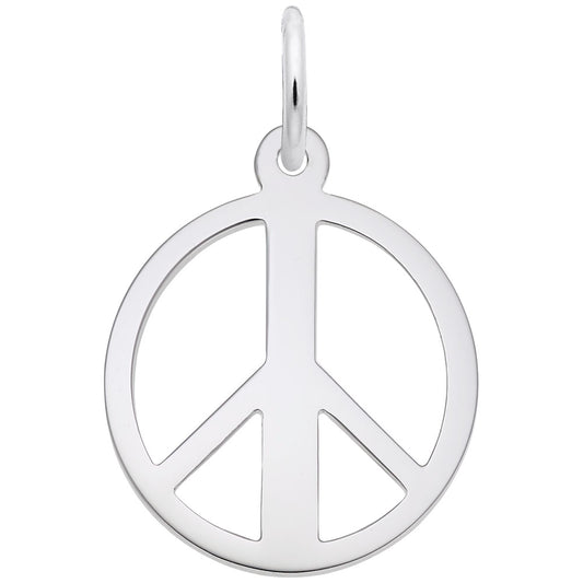 Maharaja Collection PEACE SYMBOL Charm in Sterling Silver