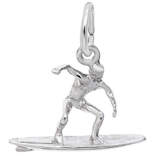 Maharaja Collection Surfer Charm in Sterling Silver