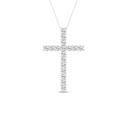 Maharaja Collection Lab Grown Diamond Cross Pendant in 0.50tcw