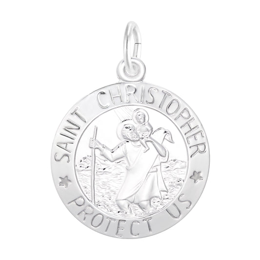 Maharaja Collection SAINT CHRISTOPHER Charm in Sterling Silver