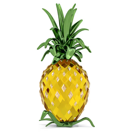 Maharaja Collection Swarovski Idyllia Pineapple Pendant Necklace in Silver