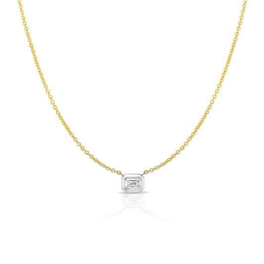 Maharaja Collection Emerald Cut Diamond Necklace in 18K Yellow Gold (0.17ctw)