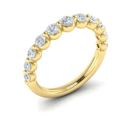 Maharaja Collection 11 Stone Diamond Band in 14K Yellow Gold (0.88ct)
