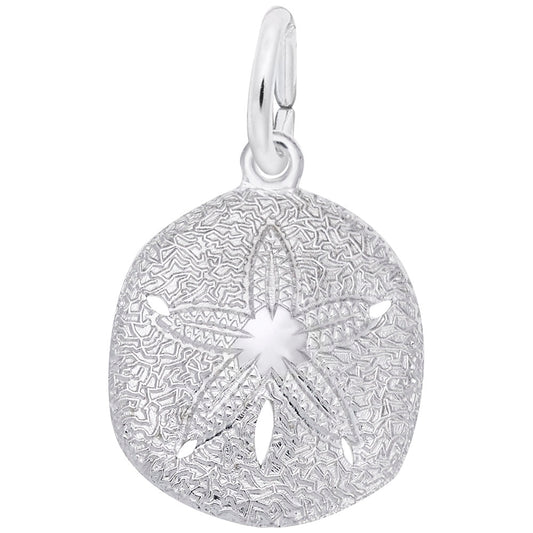 Maharaja Collection Sand Dollar Charm in Sterling Silver