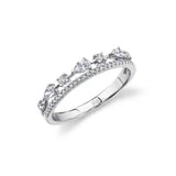 Maharaja Collection Pear Diamond Illusion Ring in 14K White Gold (0.37ct)