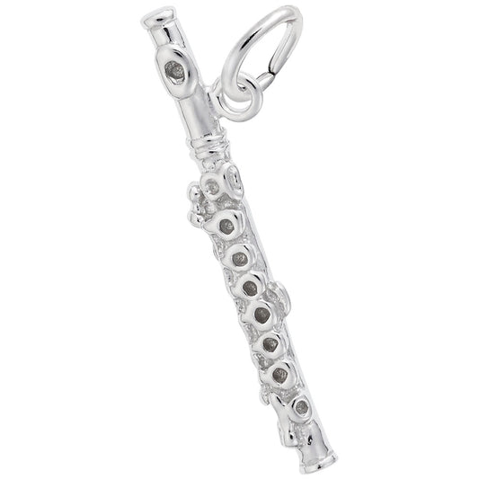 Maharaja Collection FLUTE (PICCOLO) Instrument Charm in Sterling Silver
