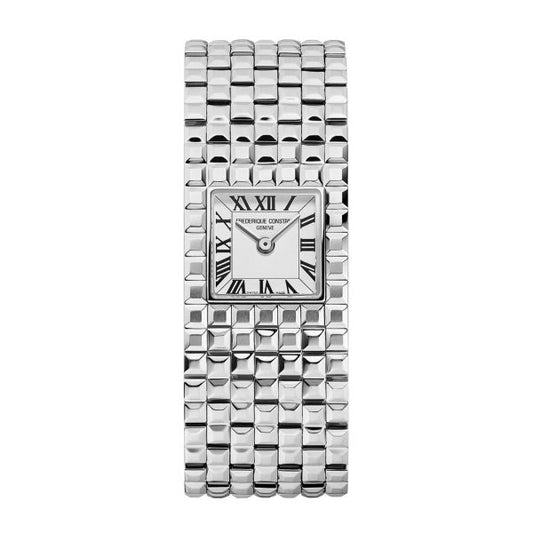 Maharaja Collection 20mm White Quartz Classic Manchette Women's Watch in Stainless Steel