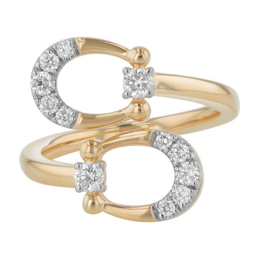 Maharaja Collection Round Diamond Fashion Ring in 14K Yellow Gold (0.43ctw)