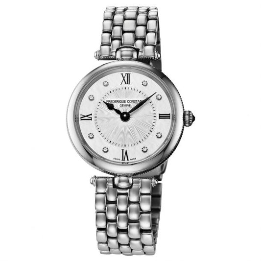 Maharaja Collection Art Deco Diamond Watch in Stainless Steel