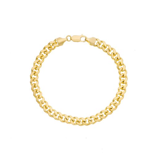 Maharaja Collection Miami Cuban Chain Bracelet in 14K Yellow Gold, 8.5"