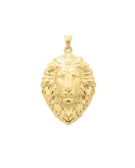 Maharaja Collection Lion Head Pendant in 14K Two Tone Gold