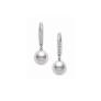 Maharaja Collection Akoya Cultured Pearl Lever Back Earrings in 18K White Gold (0.08ct)