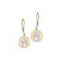Maharaja Collection Sand Dollar Earrings with 0.05ctw Diamonds in 14Kt Gold