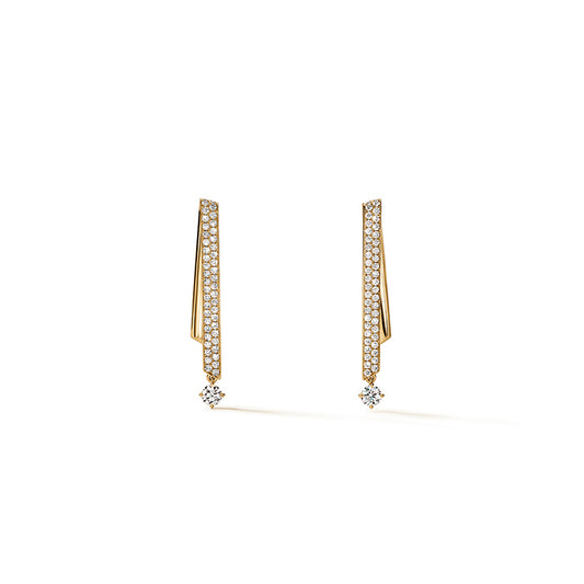 Maharaja Collection INSIDE-OUT Diamond Flip Petite Drop Earrings in 18K Yellow Gold (0.97tcw)