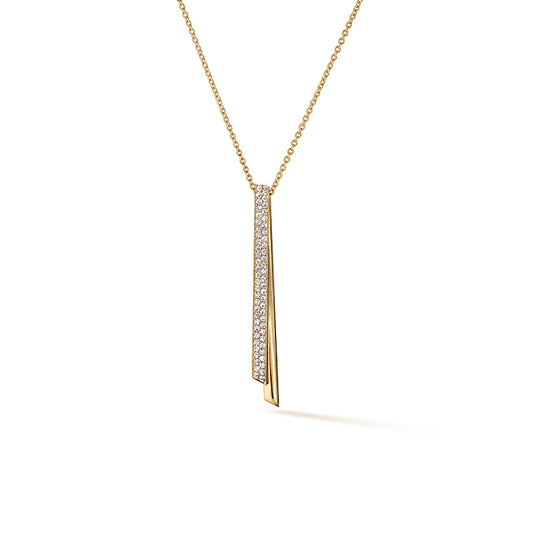 Maharaja Collection Inside Out Long Flip Diamond Pendant Necklace in 18K Yellow Gold (0.43ctw)