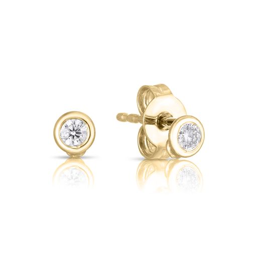 Maharaja Collection Round Diamond Classic Earrings in 18K Yellow Gold (0.49ctw)
