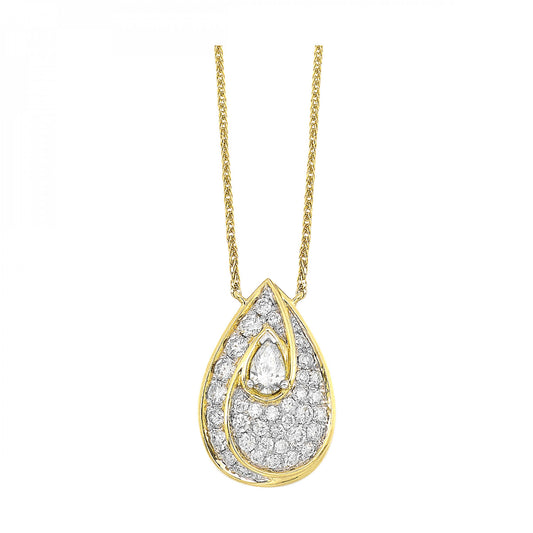 Maharaja Collection Round Diamond Necklace in 14K Yellow Gold (0.75ctw)