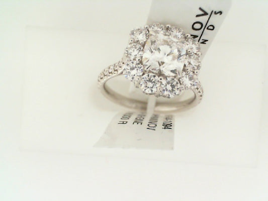 Lady's White 18 Karat Diamond Solitarie Ring
