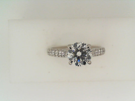 Maharaja Collection Round Diamond Cluster Ring in 14K White Gold (1.46tcw)