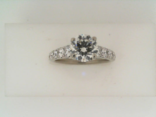 Maharaja Collection Round Diamond Swirl Ring in Platinum (1.80tcw)