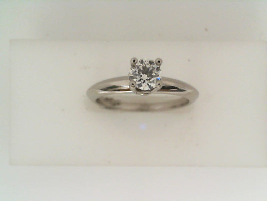 Maharaja Collection Round Diamond Solitaire Ring in Platinum (0.32tw)