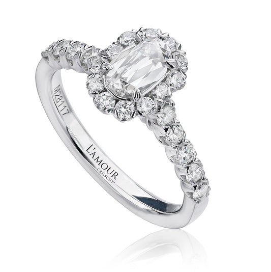 Maharaja Collection Crisscut and Round Diamond Ring in 18K White Gold (1.08ctw)
