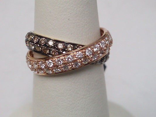 Maharaja Collection Cluster Diamond Ring in Two-Tone 18K Gold