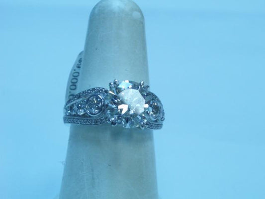 Maharaja Collection Round Diamond Semi-Mount Engagement Ring in Platinum (1.98ct)
