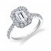 Maharaja Collection Round Diamond Semi-Mount Engagement Ring in 14K White Gold (0.73ct)