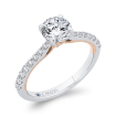 Maharaja Collection Two-Tone Semi-Mount Ring with Round G/H Si1 Diamonds in 14K Gold (0.36ctw)