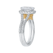 Maharaja Collection Two-Tone Round Diamond Semi-Mount Ring in 14K Gold (0.68ctw)