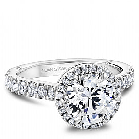 Maharaja Collection Round Diamond Semi-Mount Engagement Ring in Platinum (2.74tcw)