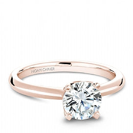 Maharaja Collection Round Diamond Semi-Mount Engagement Ring in 14K Rose Gold (1.66tcw)