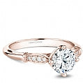 Maharaja Collection Round Diamond Semi-Mount Ring in 14K Rosé Gold (1.06ct)