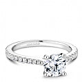 Maharaja Collection Round Diamond Semi-Mount Engagement Ring in 14K White Gold (1.22tcw)