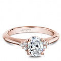 Maharaja Collection Oval Semi-Mount Engagement Ring in 14K Rosé Gold (1.58tcw)