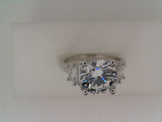 Maharaja Collection Trapezoid Diamond Semi-Mount Ring with Round Diamonds in Platinum (0.63ctw)